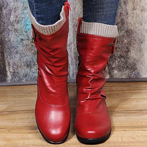 Damen Winterstiefel Weich Komfortabel Warm