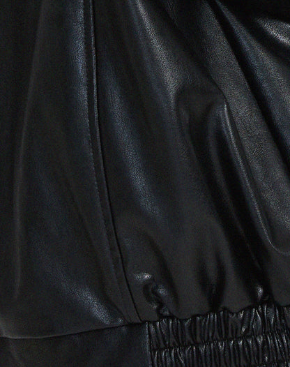 Damen Kunstlederjacke Oversized Groß