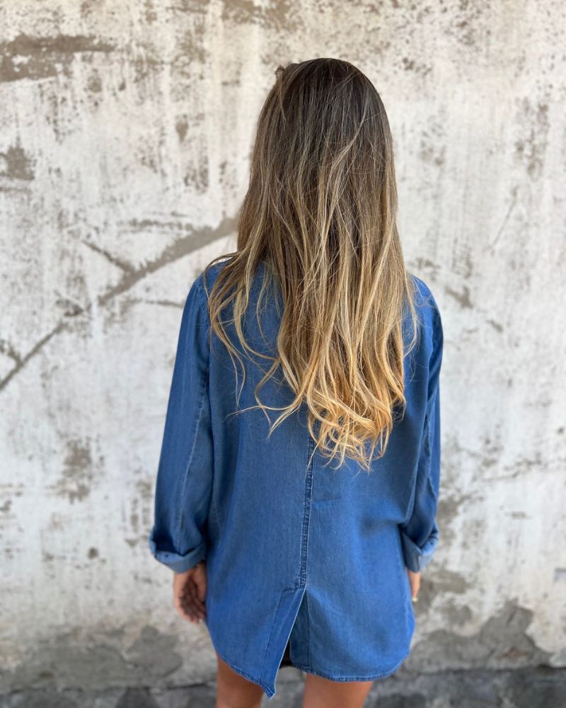 Leder Denim Blazer Modern Lässig Schwarz - Norvielle