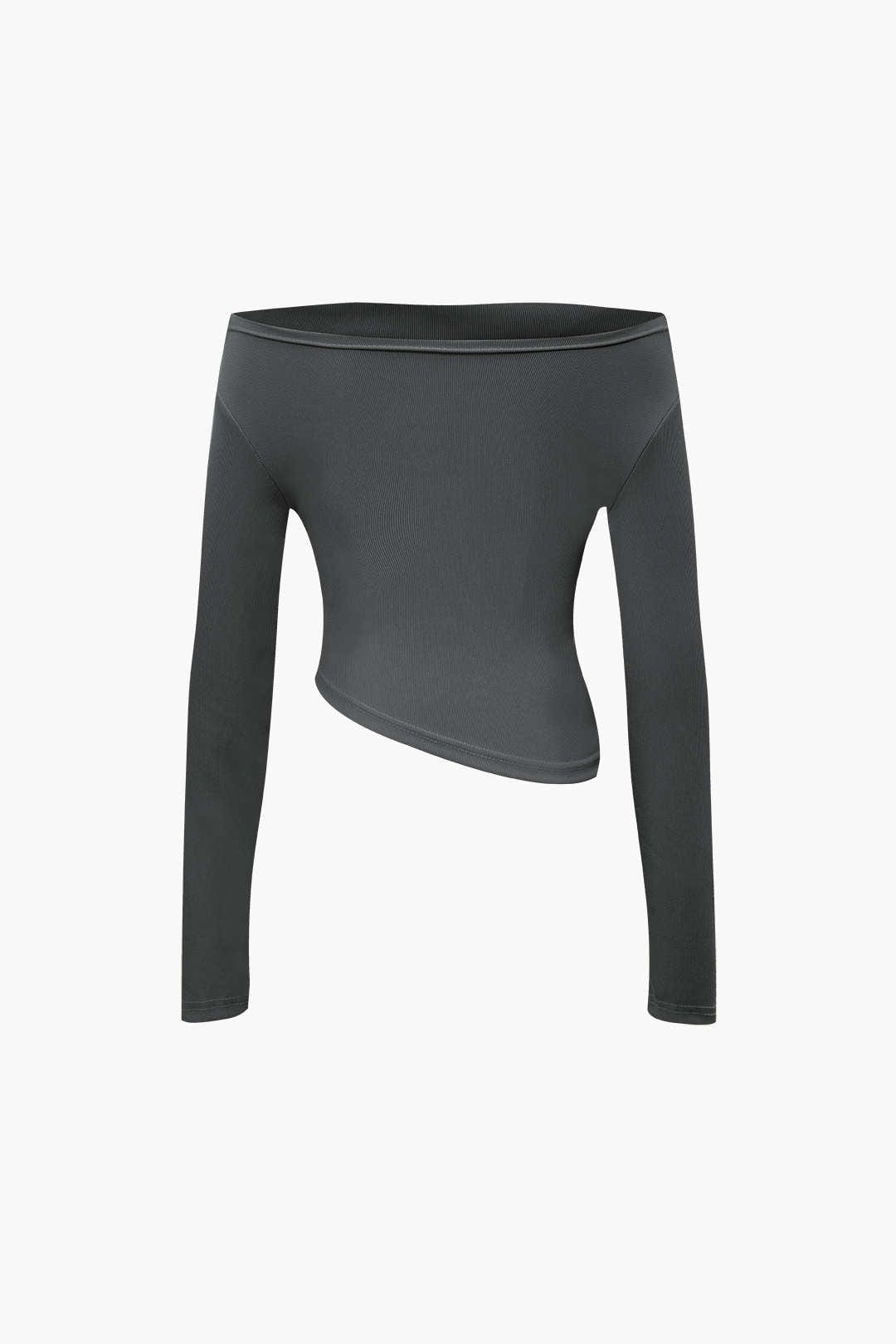 Damen Zweiteiler Asymmetrisch Weite Hosen Set