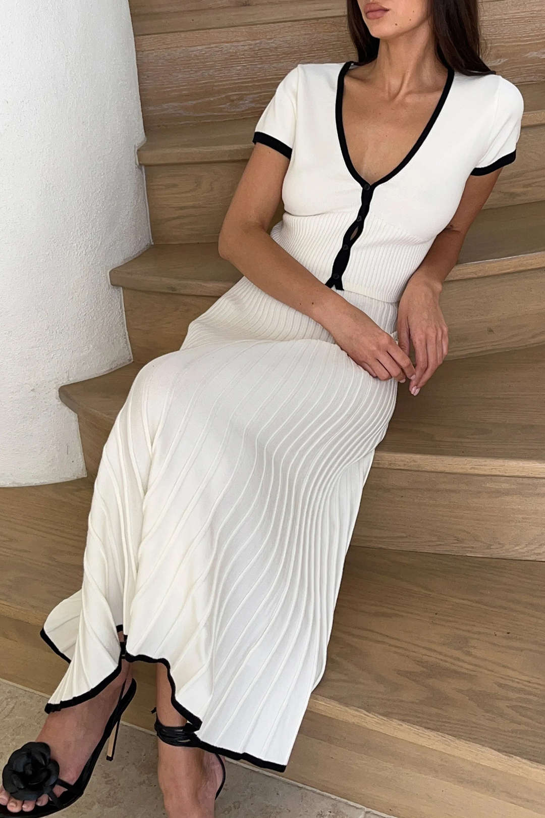 Damen Strick Zweiteiler Set und Rock