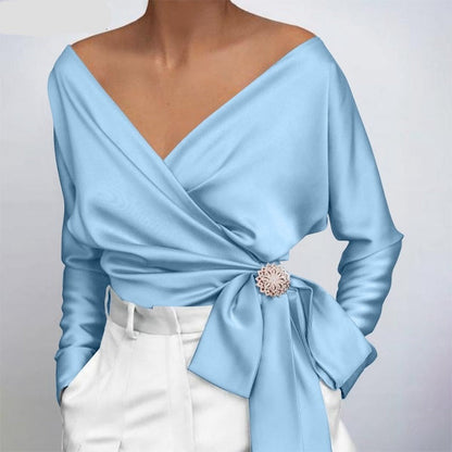 Damen Seidenbluse Elegante Bluse
