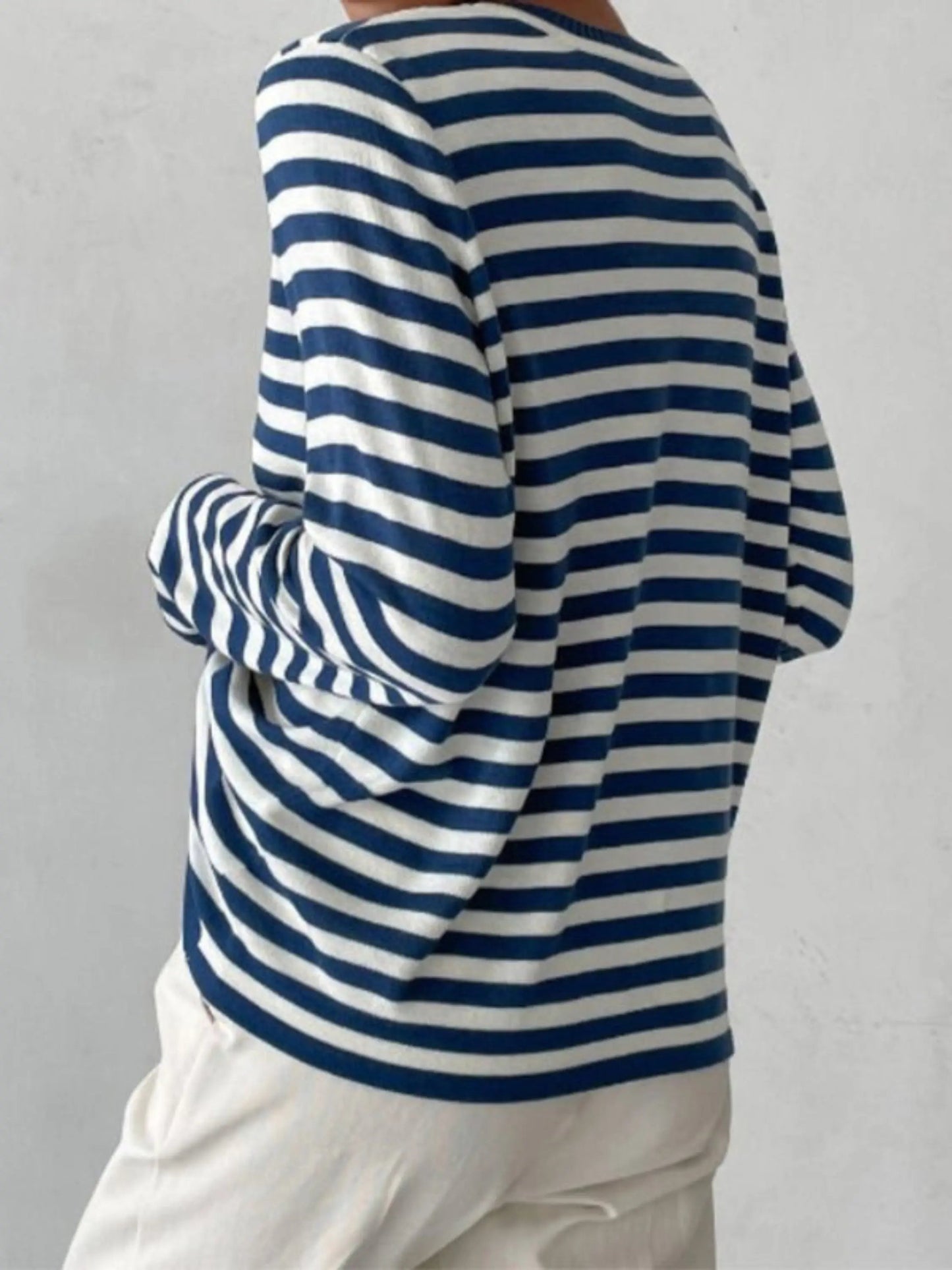 Damen Strickpullover Gestreift Warm