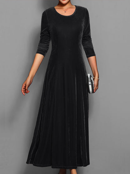 Damen Abendkleid Lang Slim Fit Elegantes Kleid