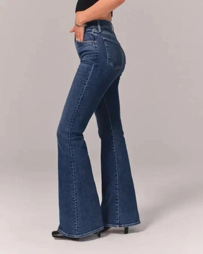 Damen Highwaist Jeans Flared Stilvoll