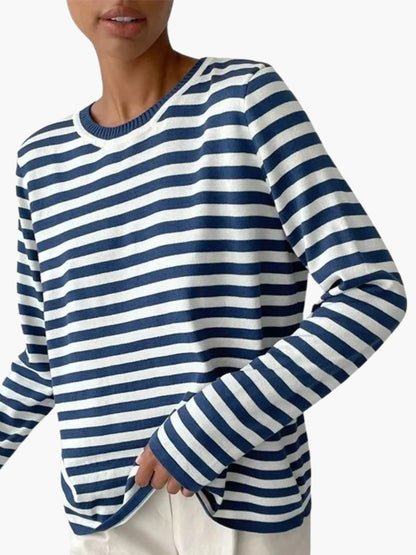 Damen Strickpullover Gestreift Warm