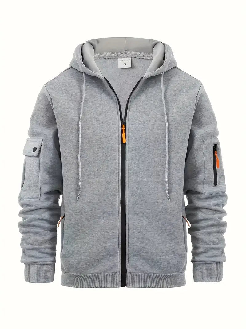Herren Hoodie Modern mit Taschen Vollreißverschluss - Norvielle