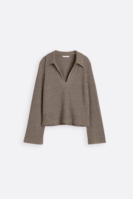 Herren Pullover Gerippt mit Kragen - Norvielle