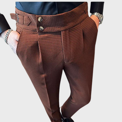 Herrenhose Kariert Hochtailliert Komfort