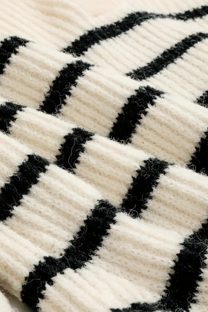 Gestreifte Herrenpullover Mit Kragen Warm