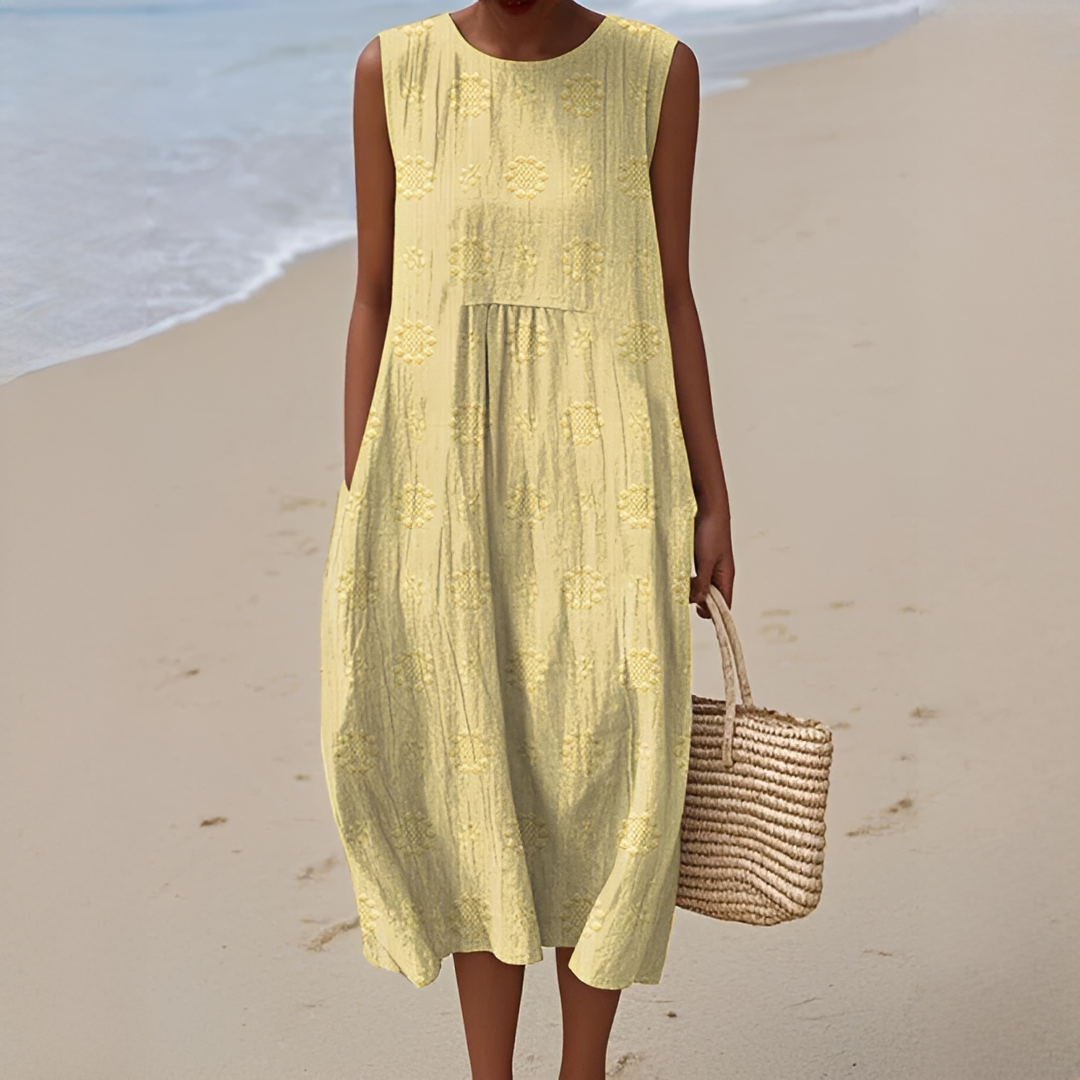 Damen Elegantes Sommerkleid Kurz Baumwolle