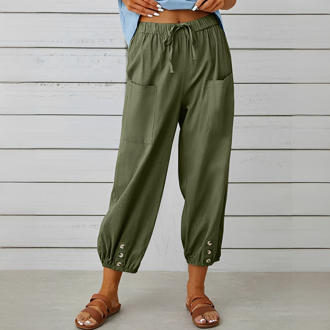 Damen Sommerhose Leichte Elegante Hosen