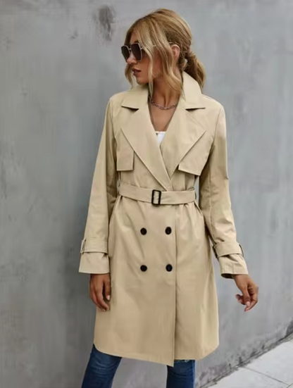 Damen Trenchcoat Doppelreihig Klassisch