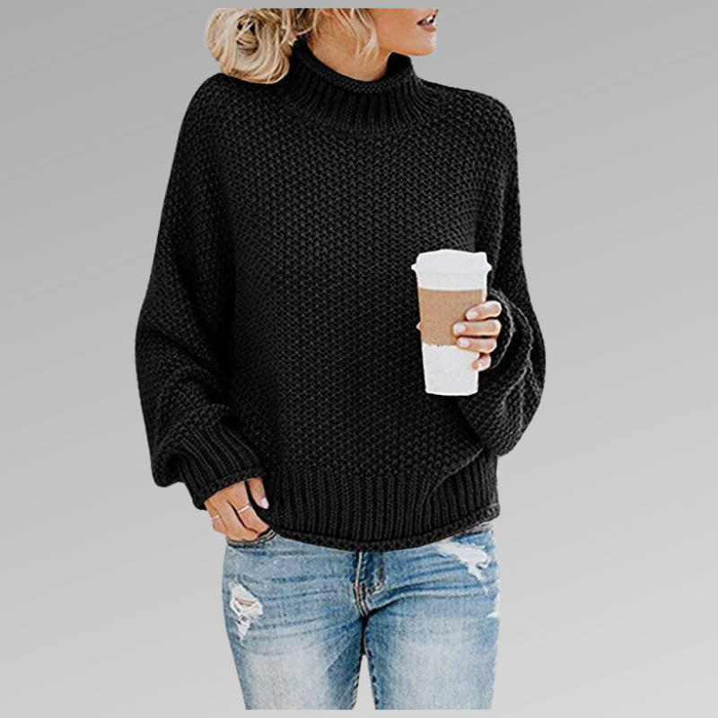 Damen Grobstrick Pullover Modern Großkaros