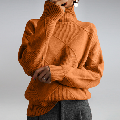 Damen Rollkragenpullover Kaschmir Weich Soft