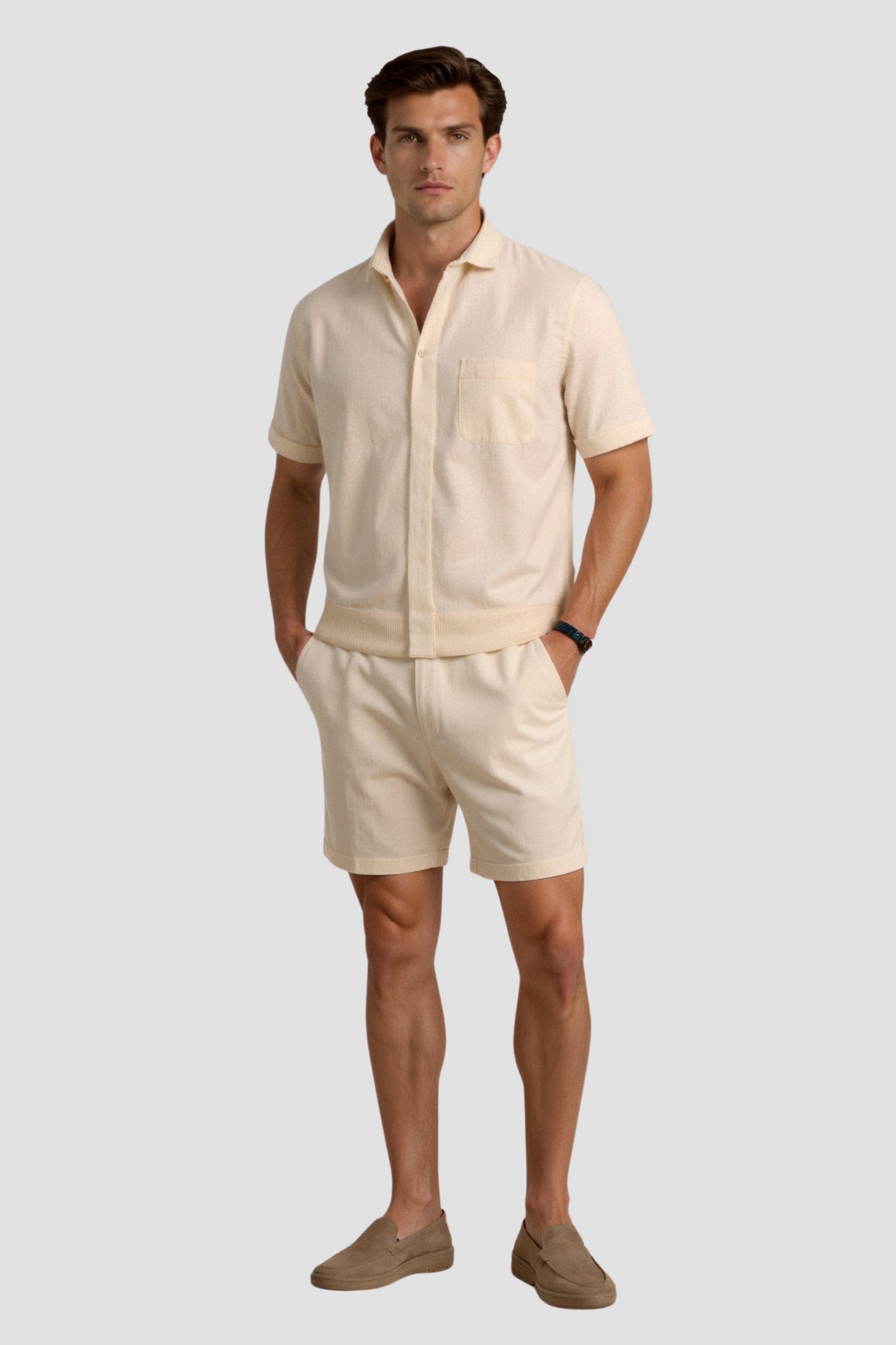 Herren Shorts Komfort Kordelzug Minimalistisch