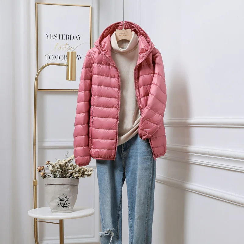 Damen Winterjacke Mit Kapuze Reißverschluss Warm