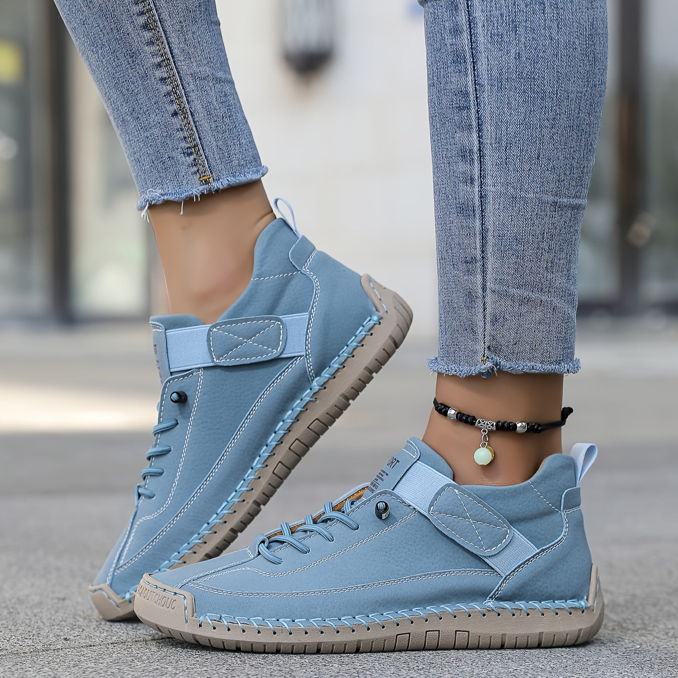 Damen Plattformsneaker Lässig Schnürsenkel Bequem