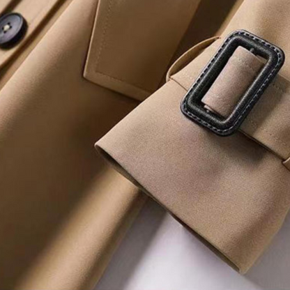 Damen Trenchcoat Klassisch Gürtel Winter