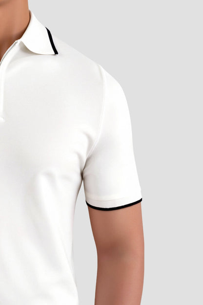 Herren Poloshirt Klassisch Mit Reißverschluss Modern