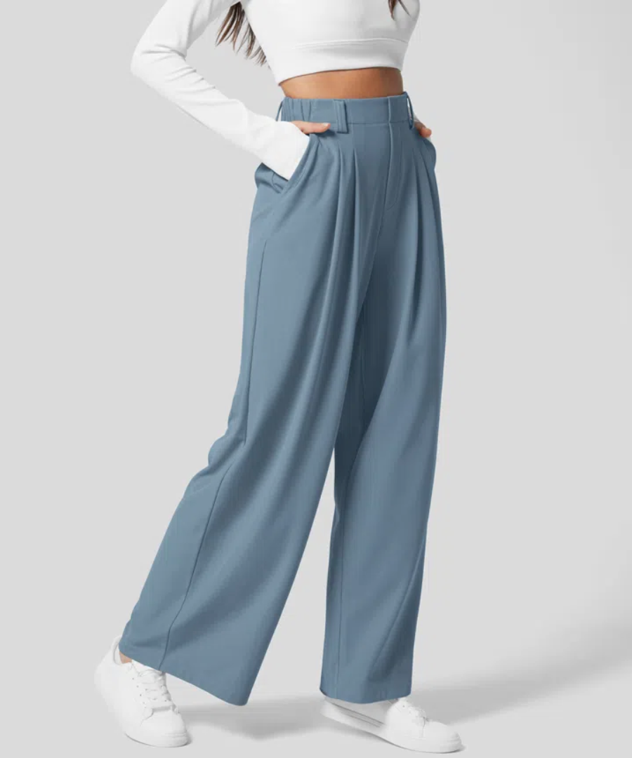 Damenhose Weite Beine Elegant