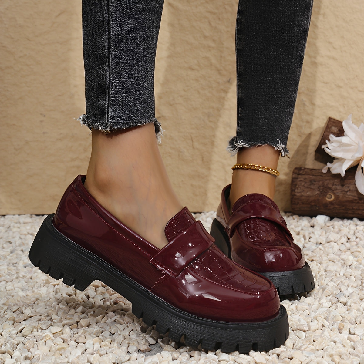 Damen Mokassins Modern Leder