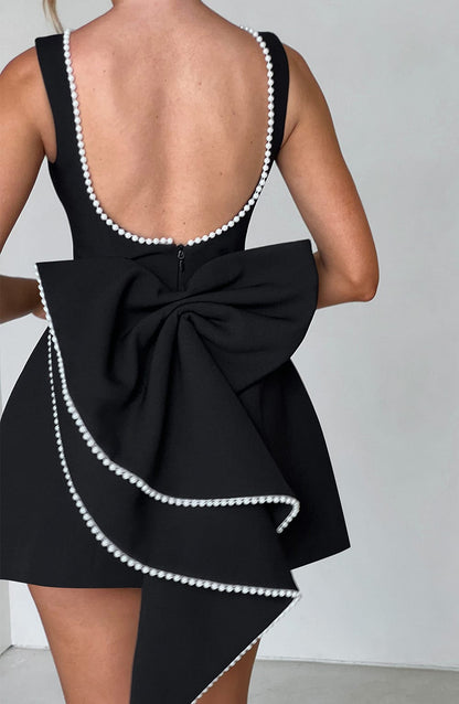 Damen Minikleid Hochzeitsgast Struktur Optik
