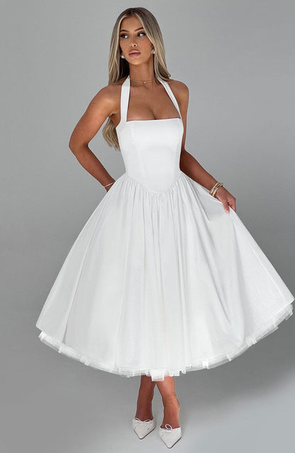 Damen Hochzeitsgästekleid Midi Elegant