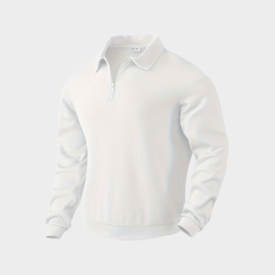 Herren Pullover Halb-Reißverschluss Bequem Freizeit