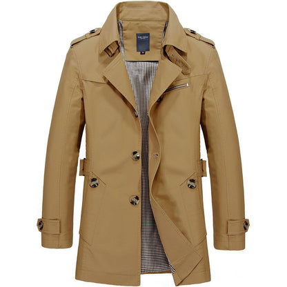 Herren Trenchcoat Klassisch Elegant