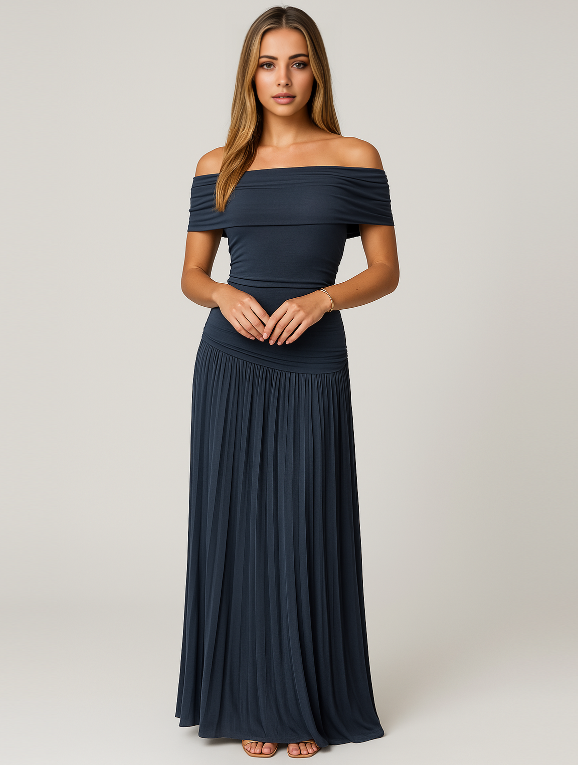 Damen Maxi-Kleid Hochzeitsgastkleid Lang
