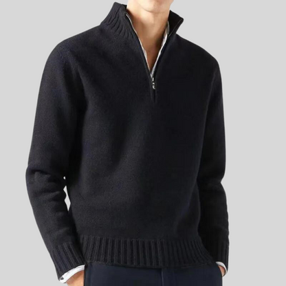 Herren Pullover Halb-Reißverschluss Warm