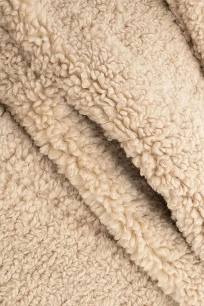 Damen Faux-Fur-Mantel Teddycoat Lang