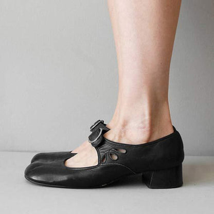 Damen Orthopädische Keilsandalen Leder Verstellbare Schnalle