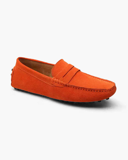 Herren Mokassinschuh Wildleder Braun