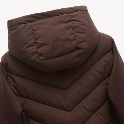 Damen Steppjacke Chevron Muster