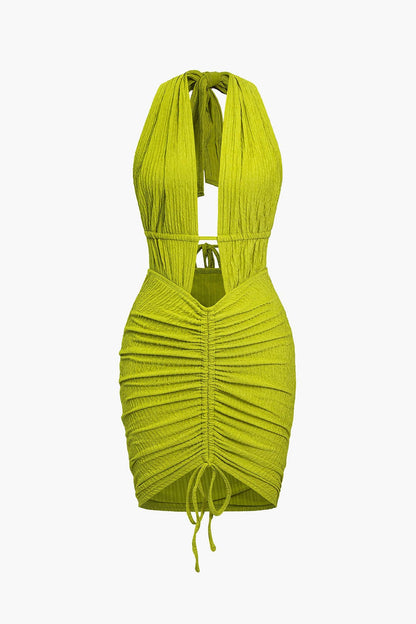 Damen Sommerkleid Rückenfrei Minikleid Kurz