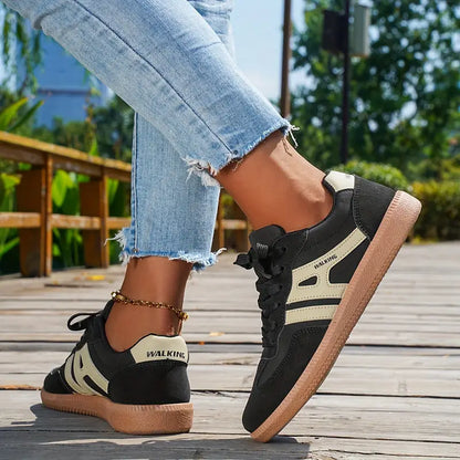 Damen Sneaker Bequem Schnürsenkel Passform Weite