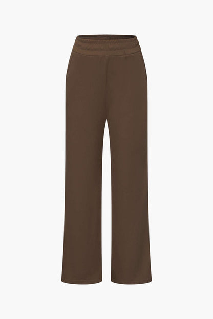 Damen Zweiteiler Asymmetrisch Weite Hosen Set