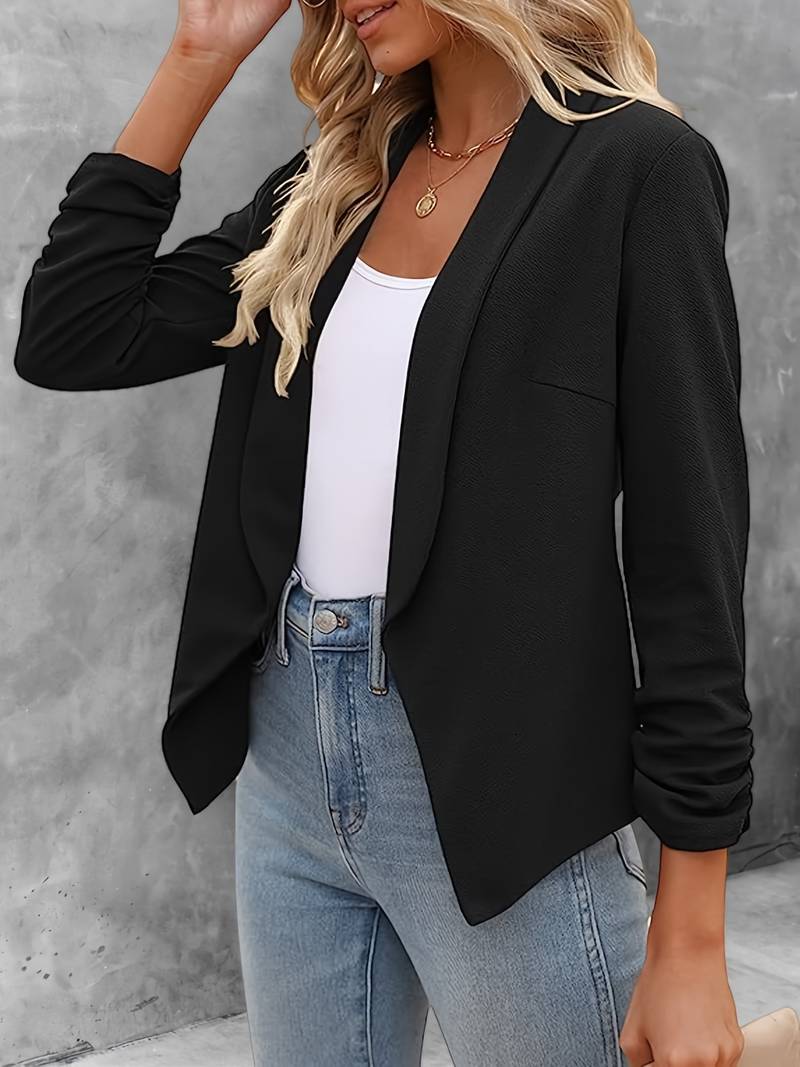 Damen Blazer Offene Vorderseite Modern