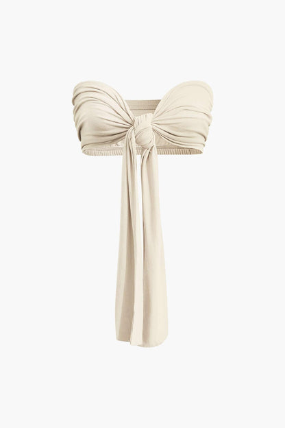 Damen Zweiteiler Set Schleifen Bikinihose Elegantes Design