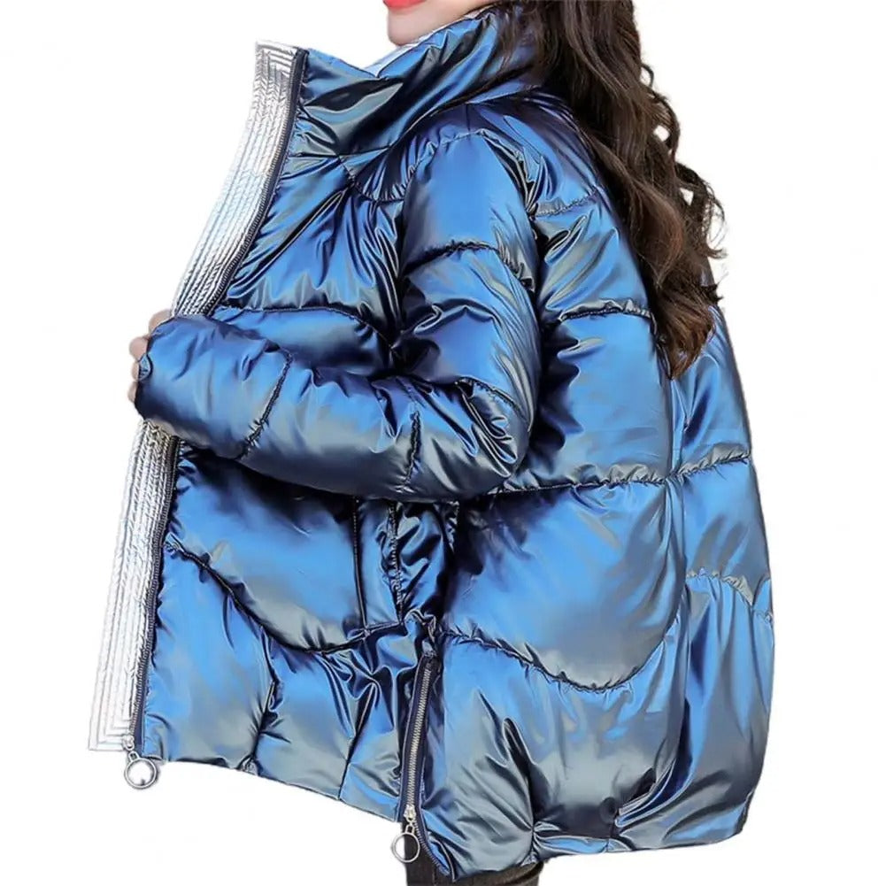 Damen Winterjacke Gequiltet Warm Leicht