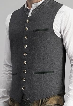 Herren Weste Grau Klassisch Elegant