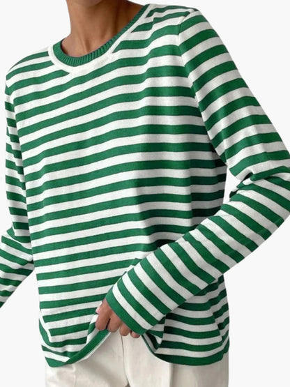 Damen Strickpullover Gestreift Warm