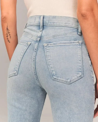 Damen Highwaist Jeans Flared Stilvoll