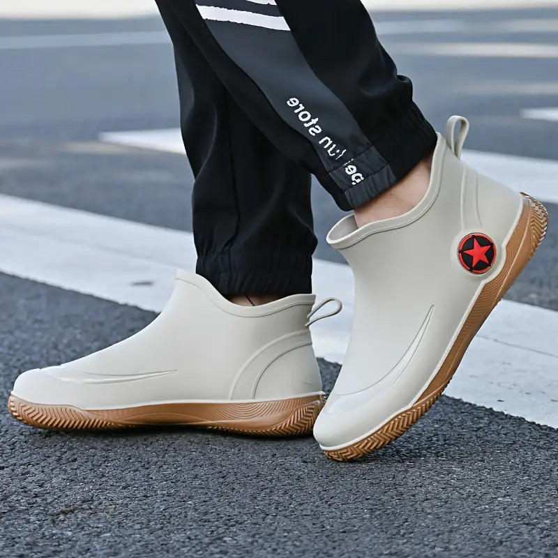 Damen Gummistiefel Kurz Wasserdicht Schwarz - Norvielle