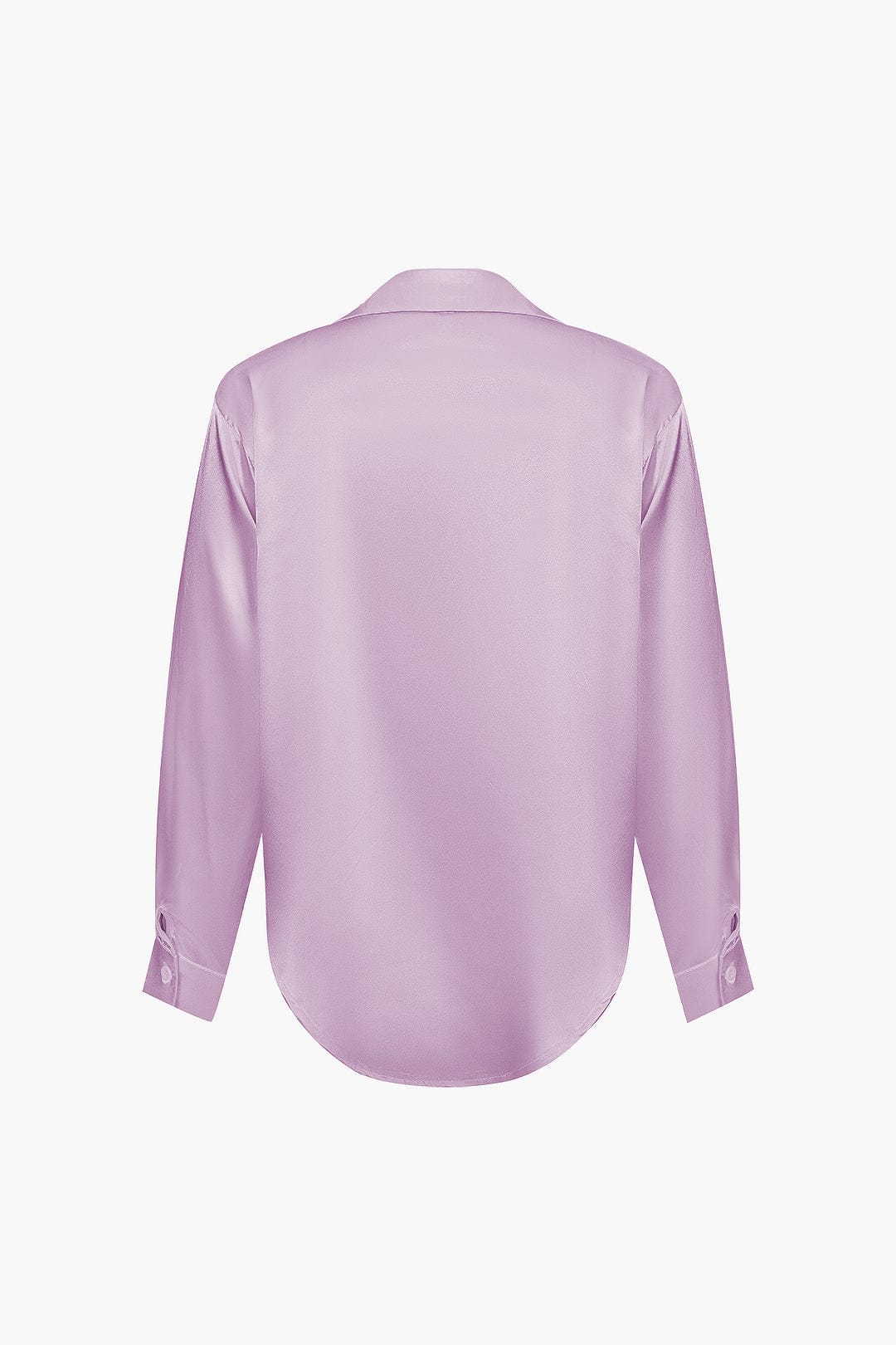 Damenbluse Langarm Seiden-Satin Elegante Bluse