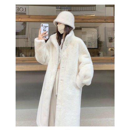 Damen Kunstfelljacke Glamour Winter