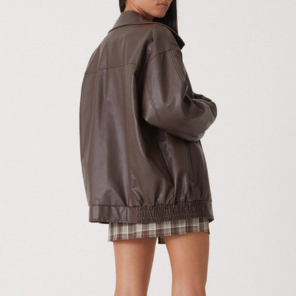 Damen Oversized Jacke Großzugig Modern