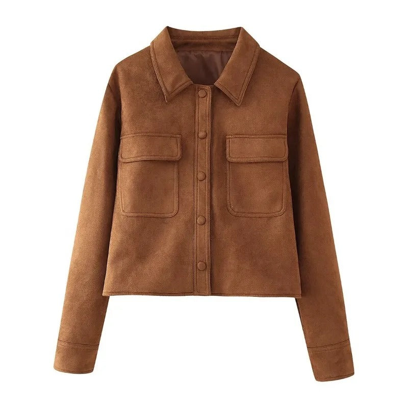 Damen Lederjacke Wildleder Modern